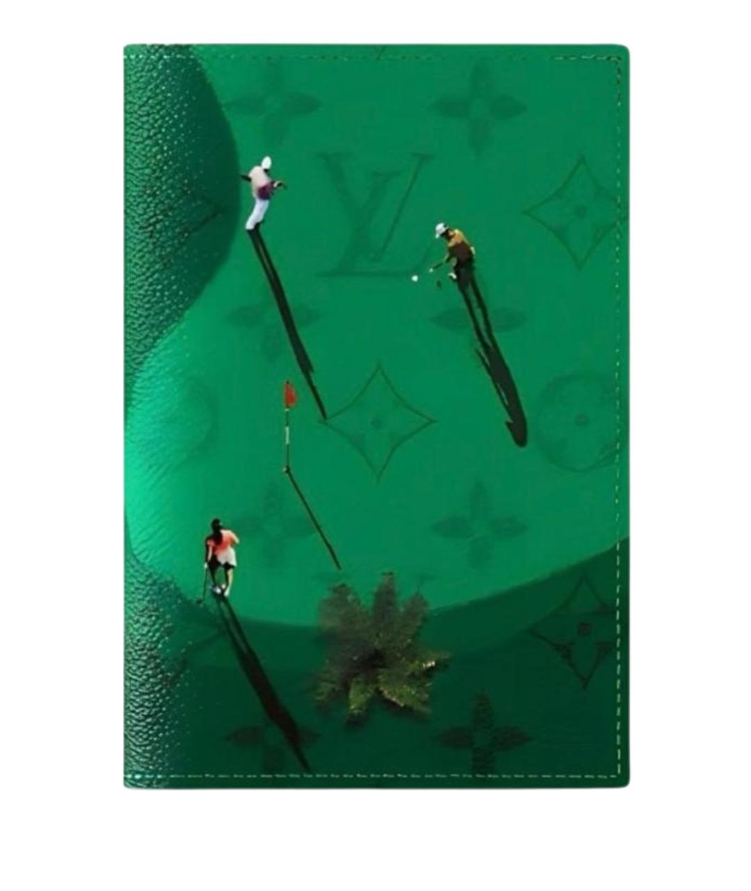 LOUIS VUITTON Зеленый кожаный кардхолдер, фото 1
