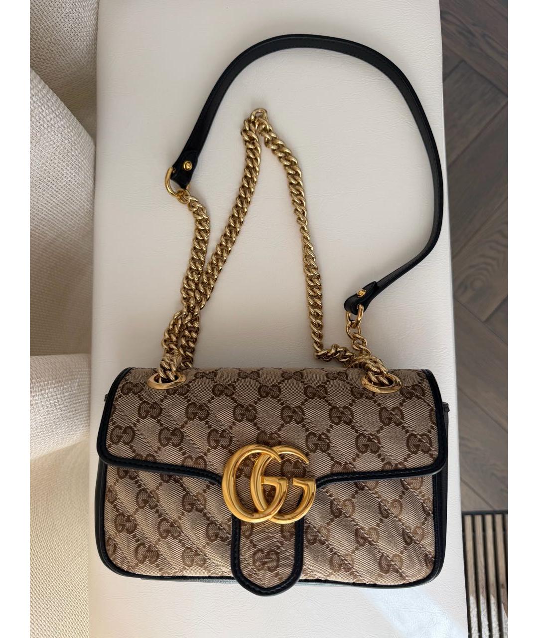 GUCCI Коричневая кожаная сумка через плечо, фото 6