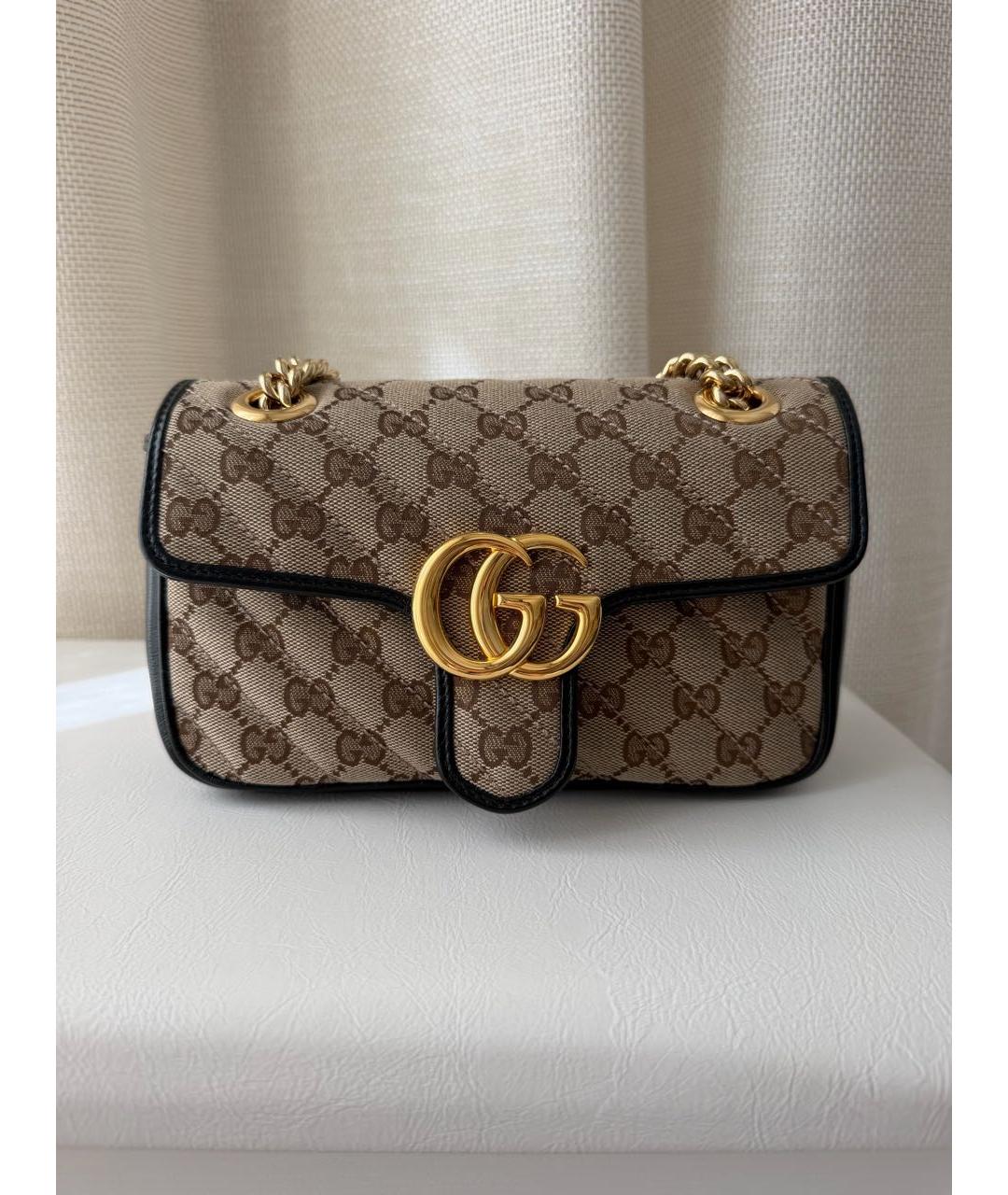 GUCCI Коричневая кожаная сумка через плечо, фото 9