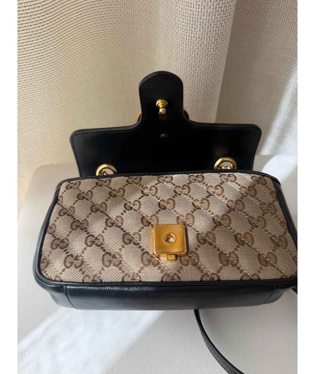 GUCCI Коричневая кожаная сумка через плечо, фото 5