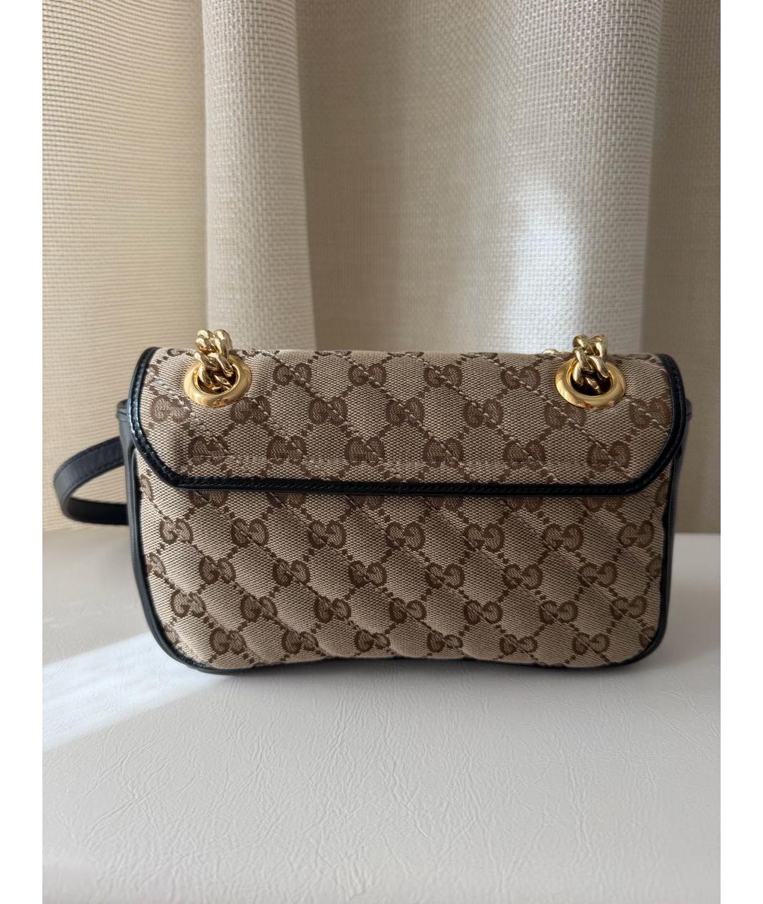 GUCCI Коричневая кожаная сумка через плечо, фото 3