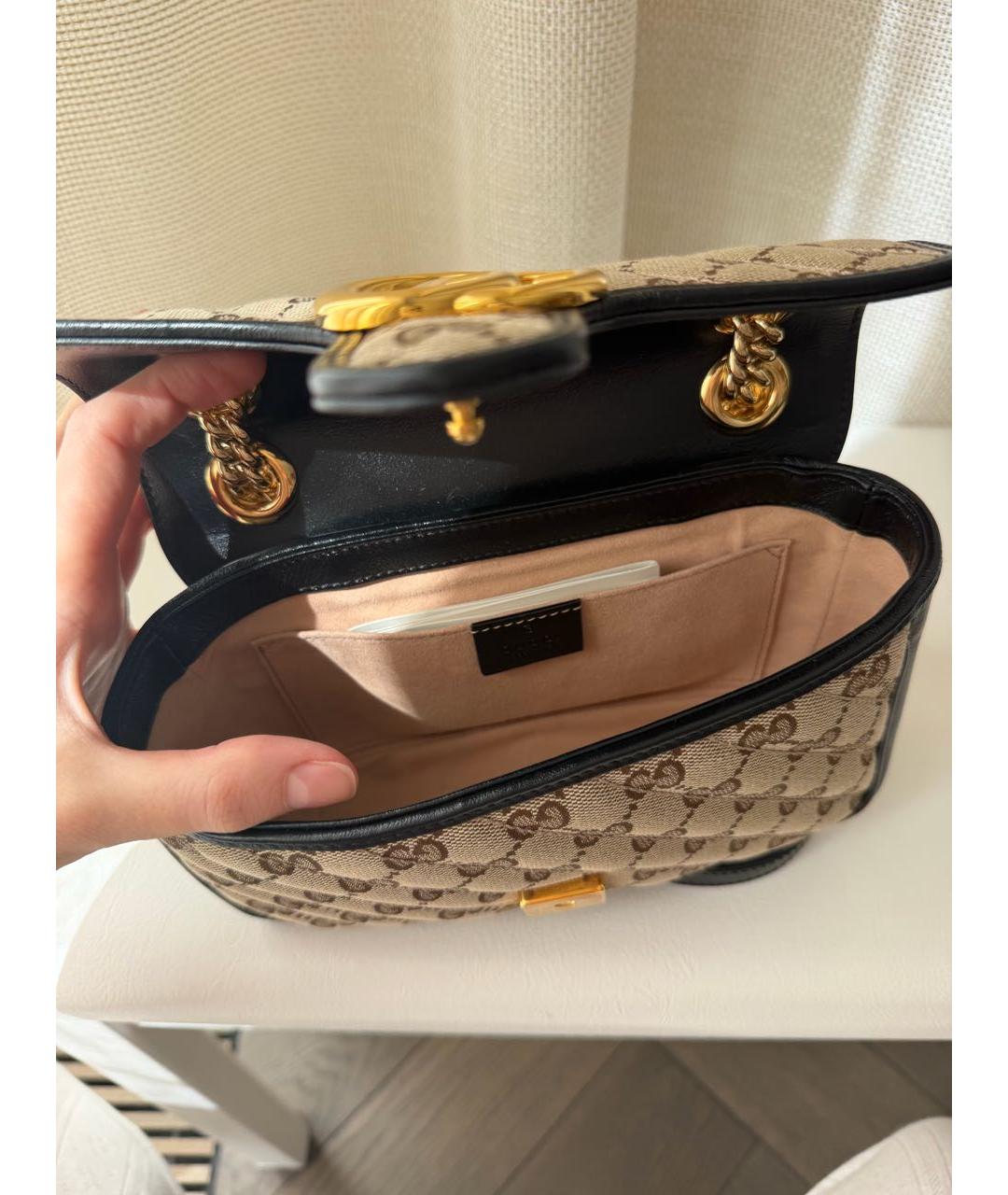 GUCCI Коричневая кожаная сумка через плечо, фото 4