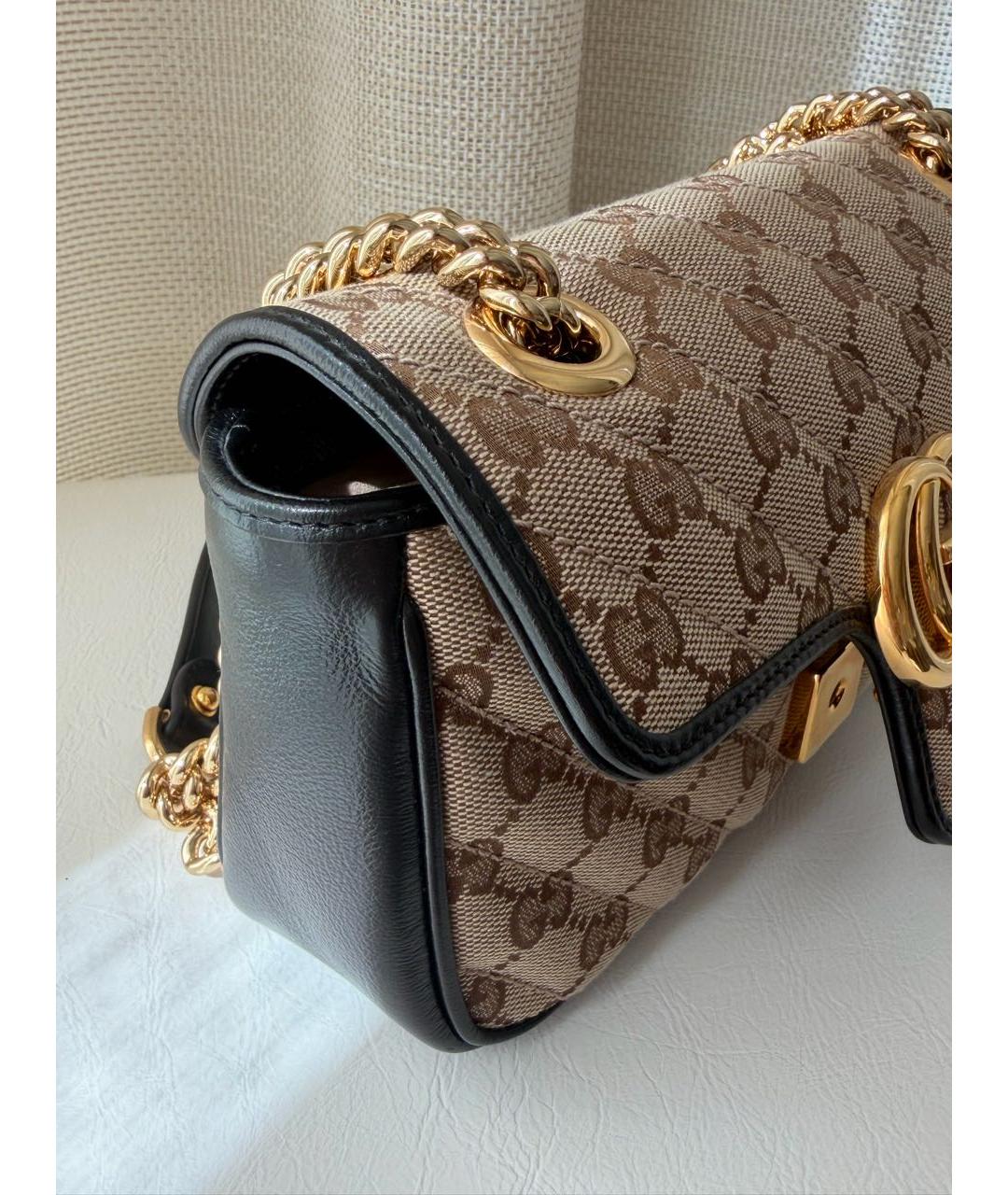 GUCCI Коричневая кожаная сумка через плечо, фото 2