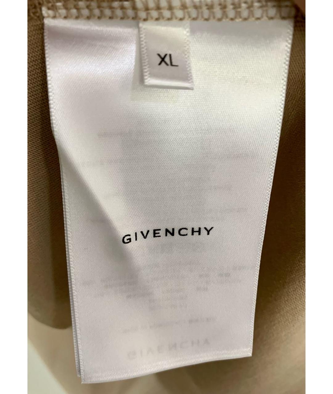 GIVENCHY Бежевая хлопковая футболка, фото 5