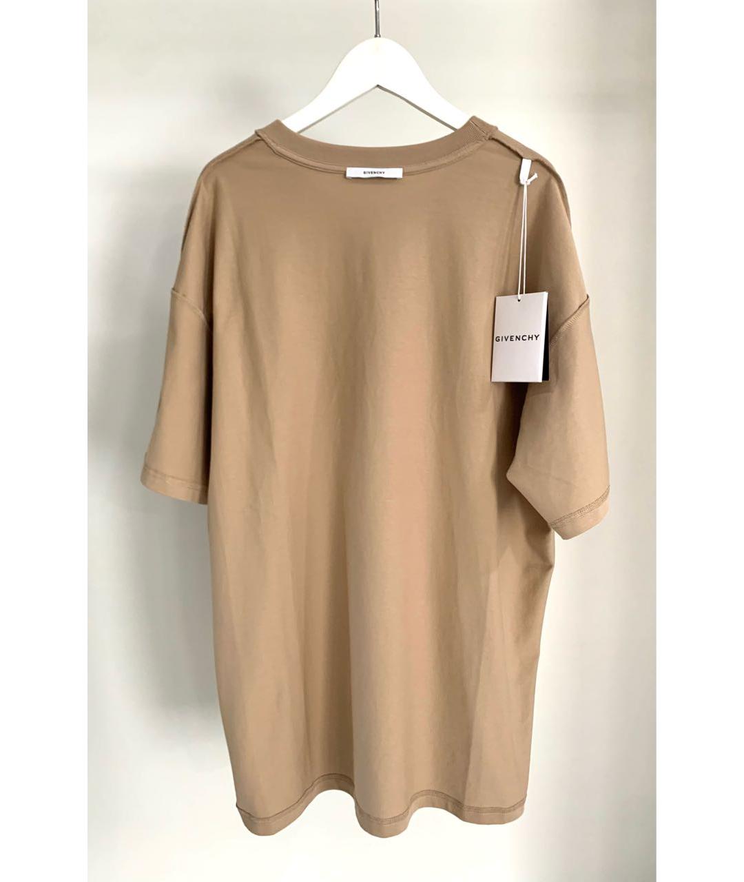 GIVENCHY Бежевая хлопковая футболка, фото 3