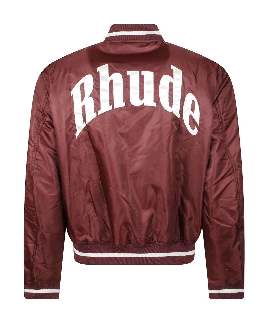 RHUDE Бордовая полиамидовая куртка, фото 3