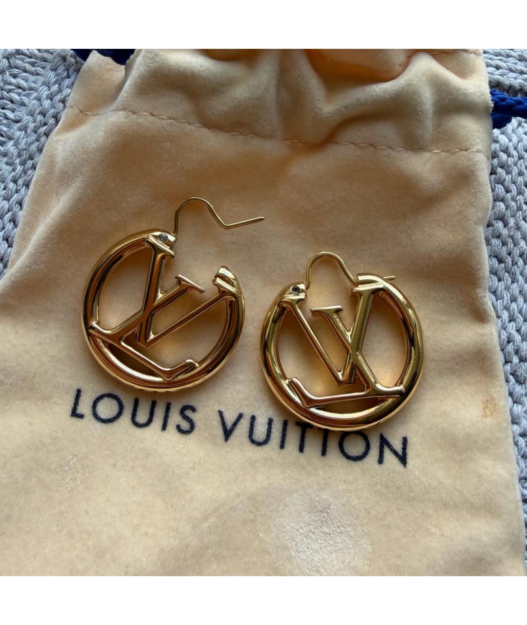 LOUIS VUITTON Золотые серьги, фото 5