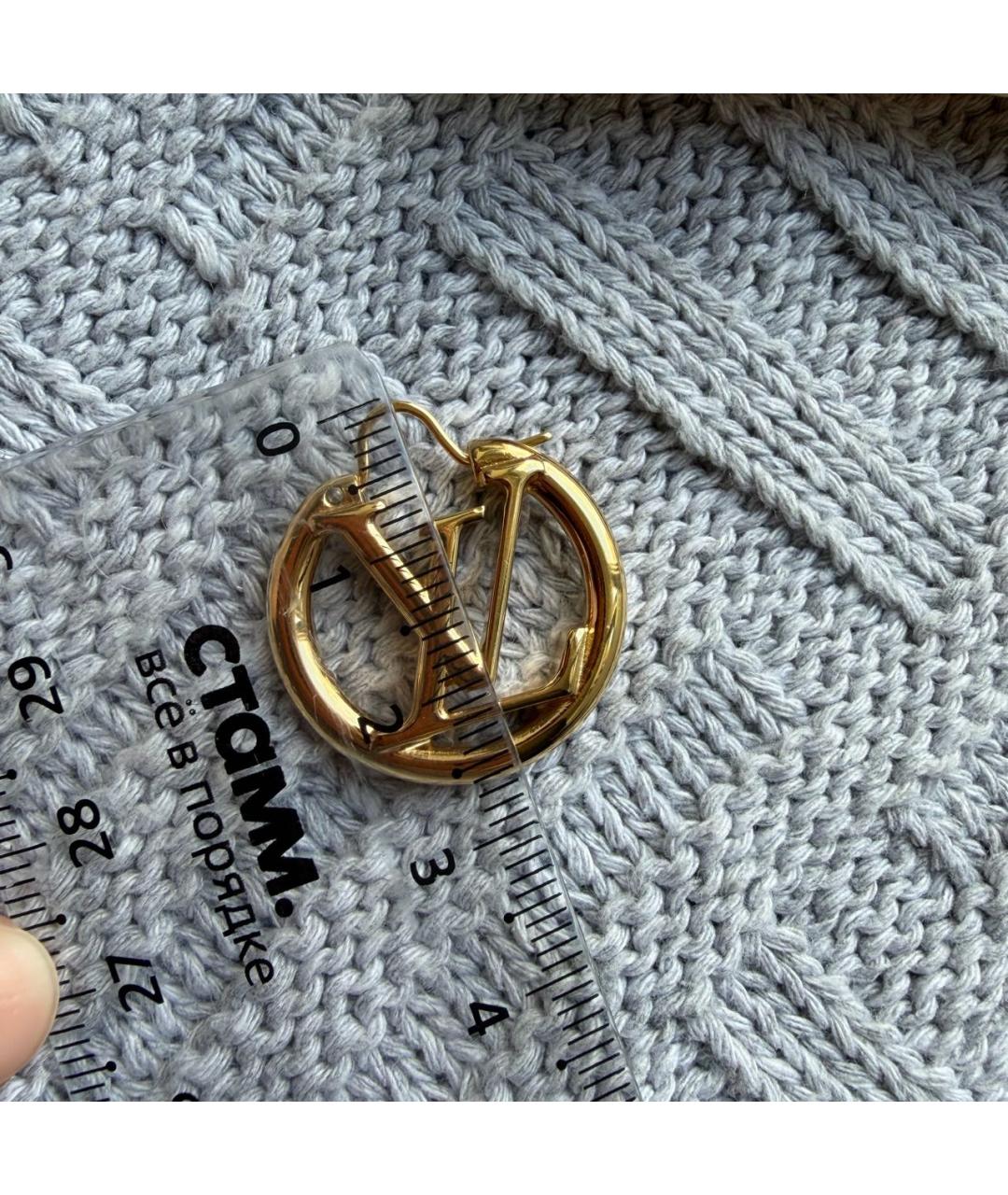 LOUIS VUITTON Золотые серьги, фото 7