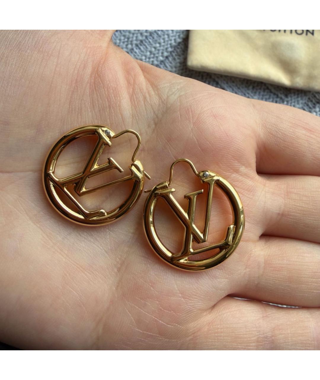 LOUIS VUITTON Золотые серьги, фото 8