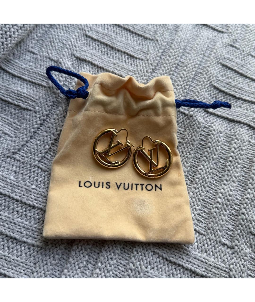 LOUIS VUITTON Золотые серьги, фото 2