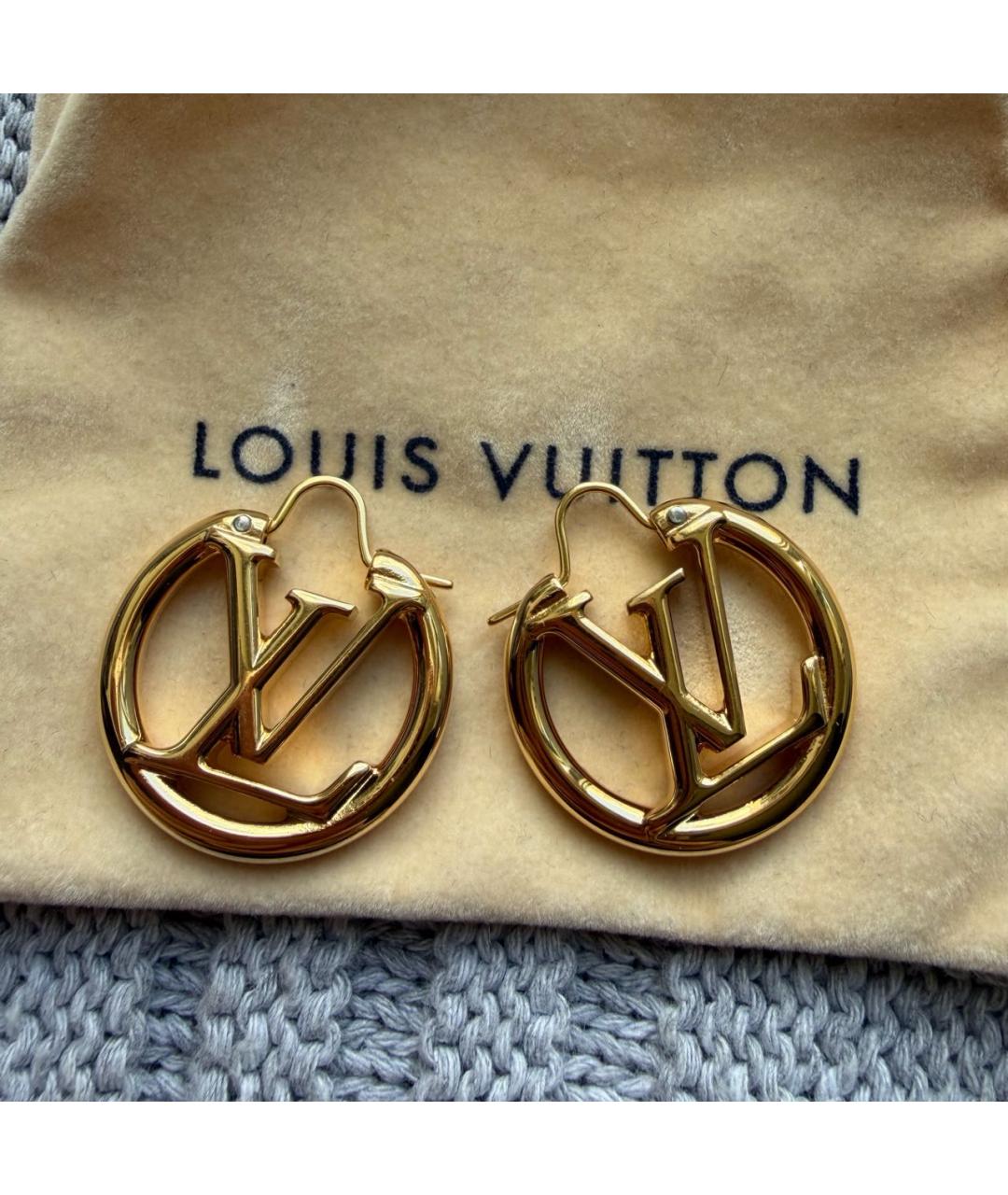 LOUIS VUITTON Золотые серьги, фото 4