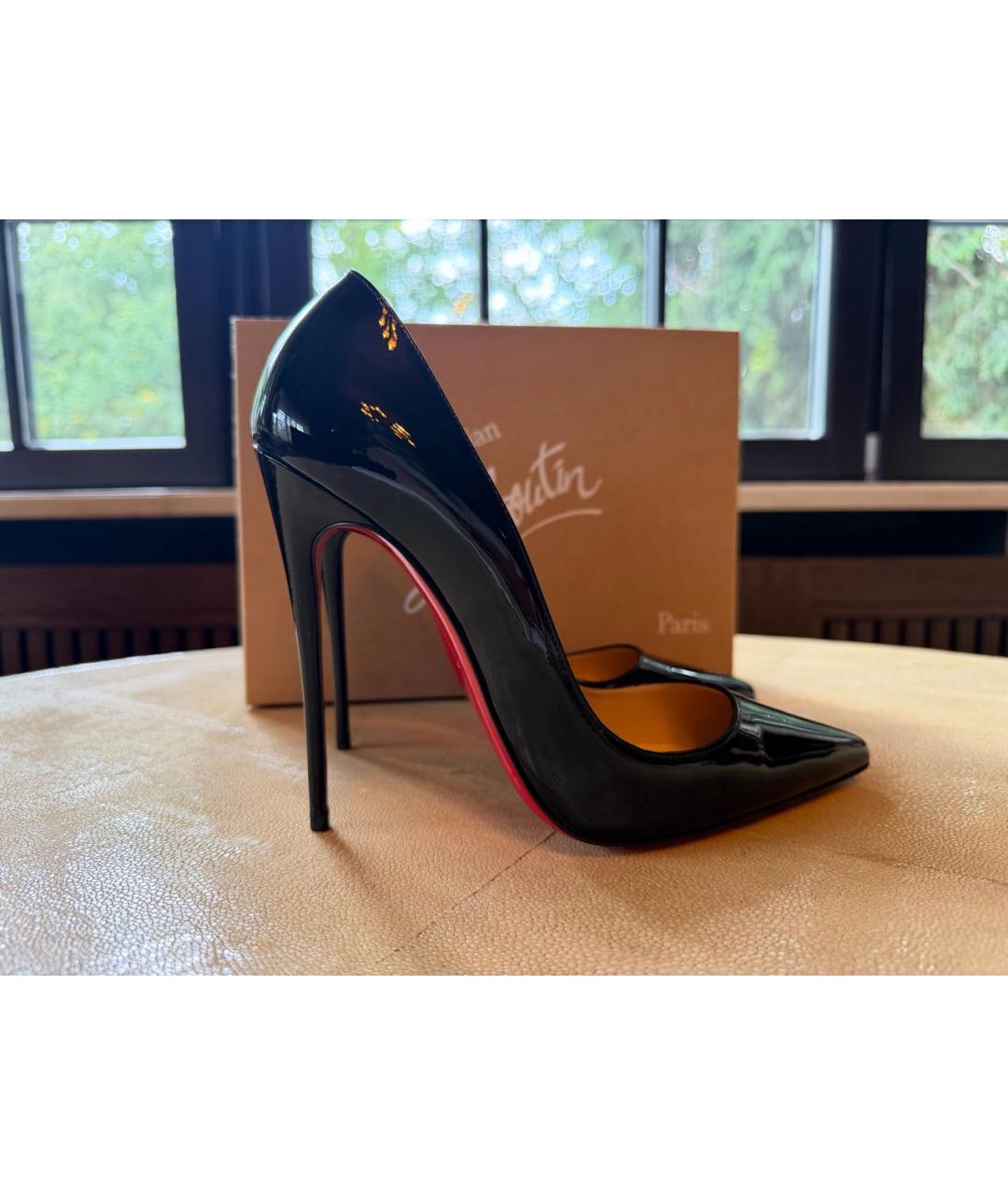 CHRISTIAN LOUBOUTIN Черные туфли из лакированной кожи, фото 9