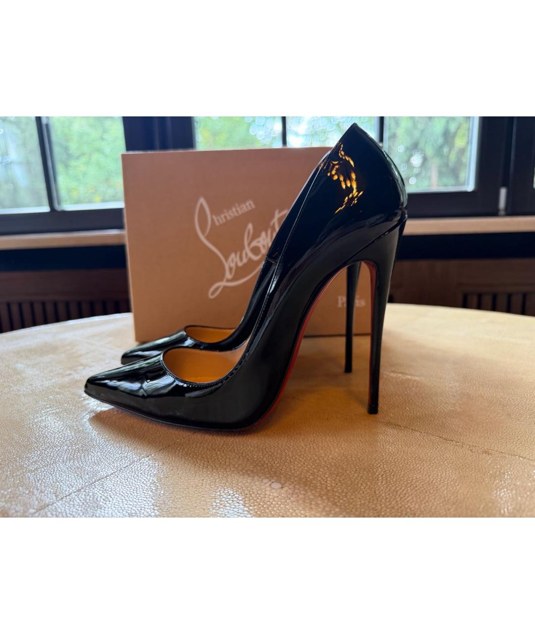 CHRISTIAN LOUBOUTIN Черные туфли из лакированной кожи, фото 5