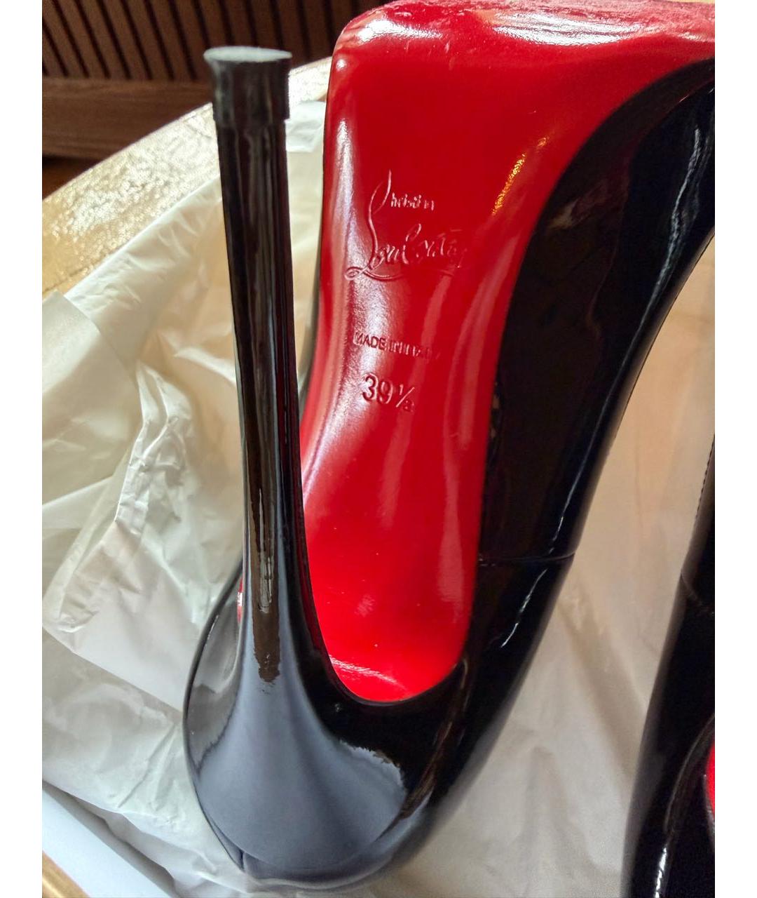 CHRISTIAN LOUBOUTIN Черные туфли из лакированной кожи, фото 7