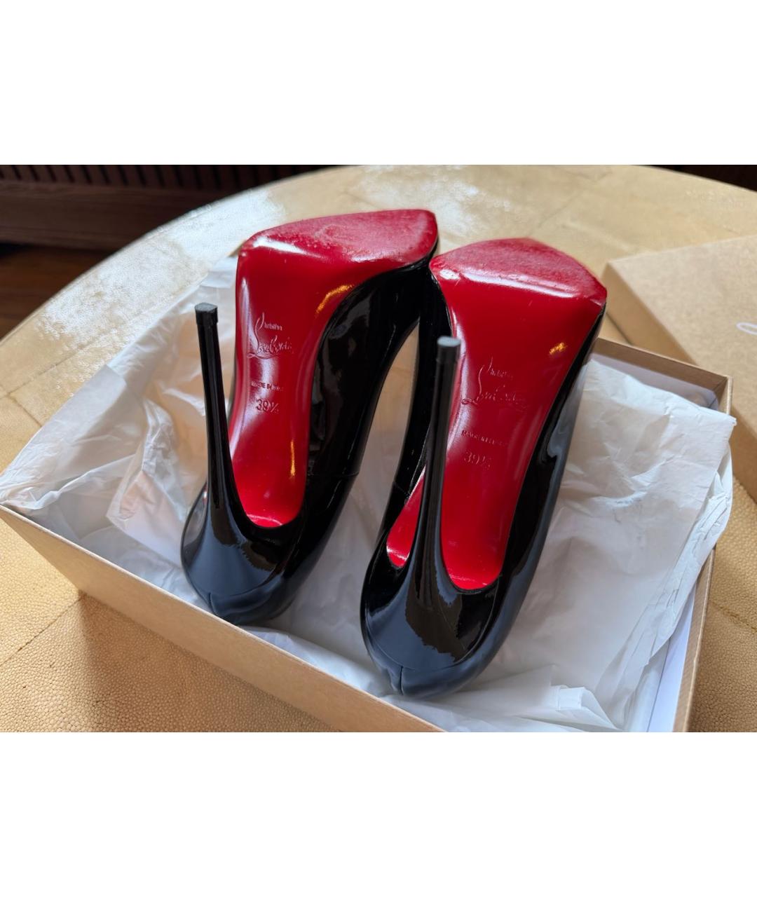 CHRISTIAN LOUBOUTIN Черные туфли из лакированной кожи, фото 6