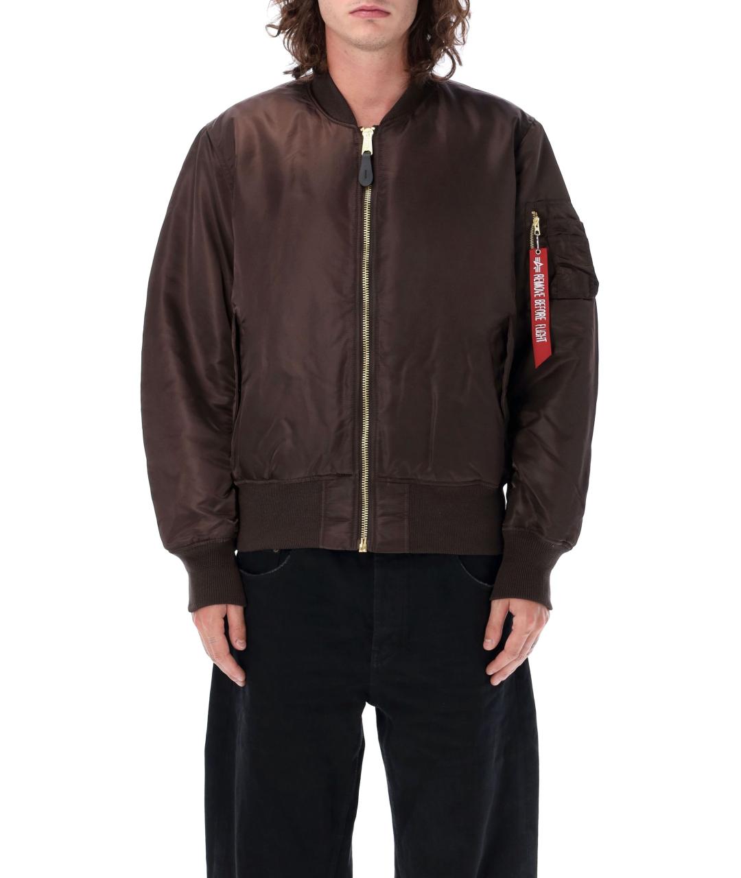 ALPHA INDUSTRIES Коричневая синтетическая куртка, фото 1