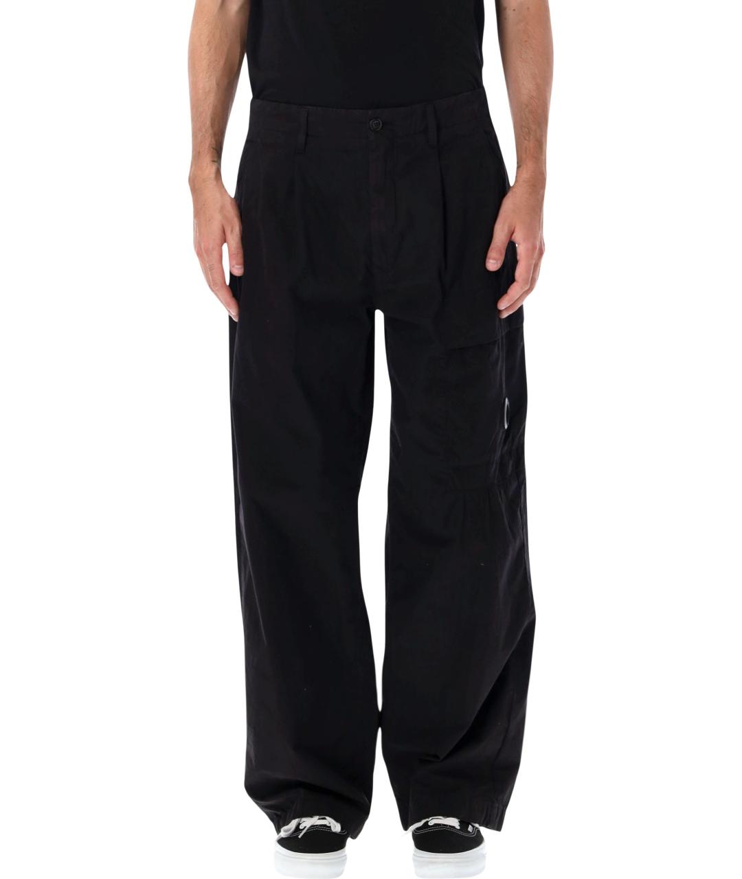 CP COMPANY Черные хлопковые повседневные брюки, фото 2