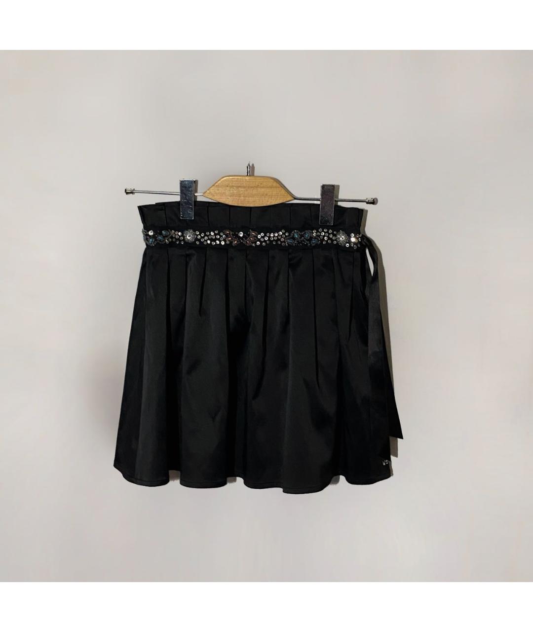 ESCADA Черная атласная юбка, фото 2