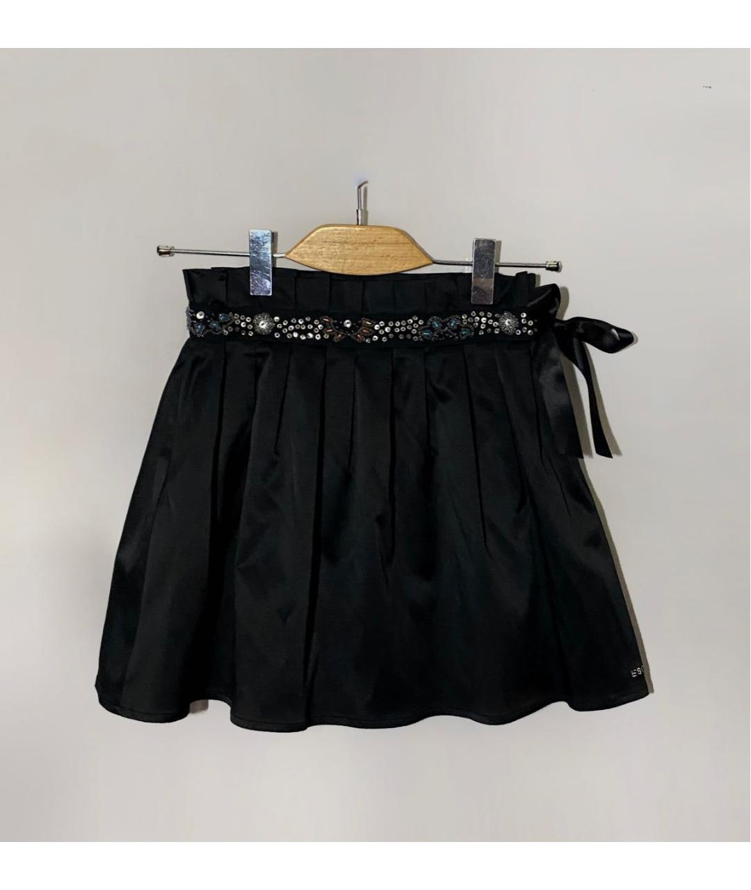 ESCADA Черная атласная юбка, фото 8