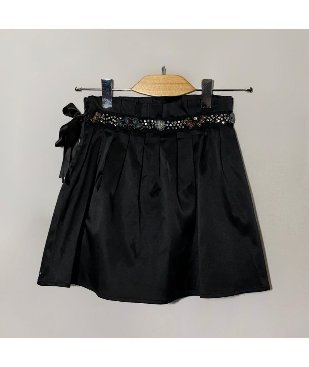 ESCADA Черная атласная юбка, фото 3