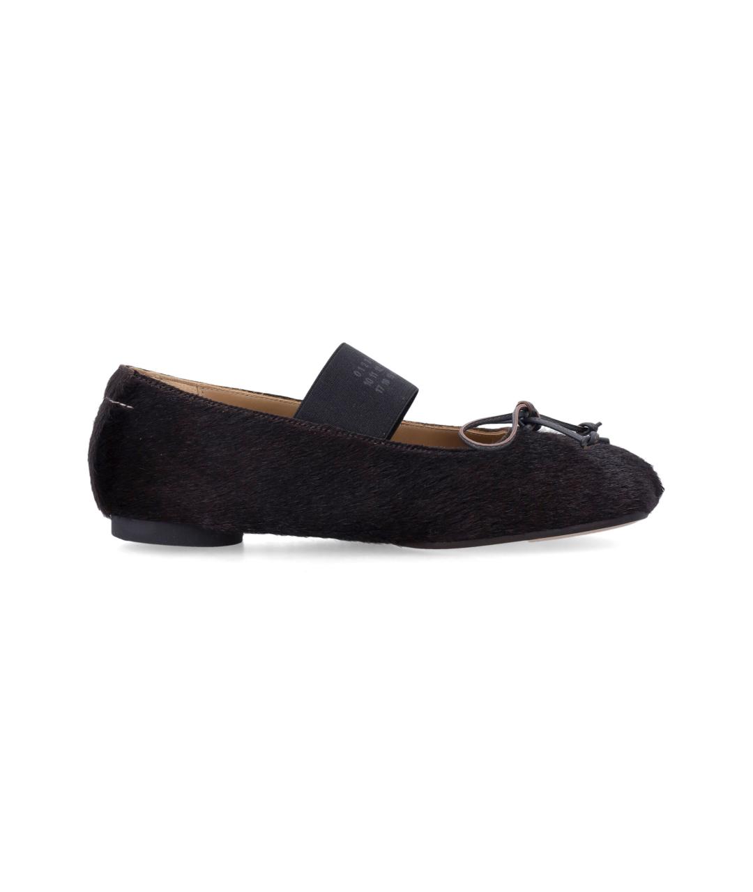 MM6 MAISON MARGIELA Коричневые кожаные балетки, фото 1