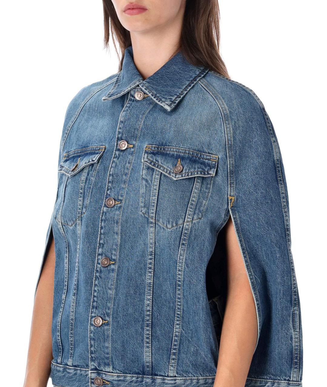 7 FOR ALL MANKIND Синяя хлопковая куртка, фото 3