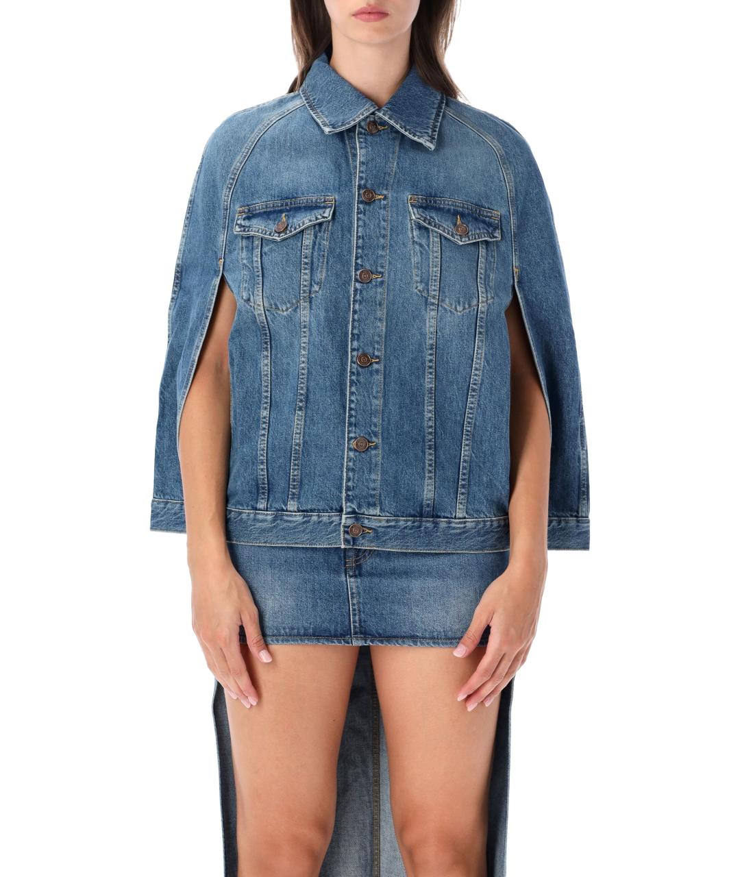 7 FOR ALL MANKIND Синяя хлопковая куртка, фото 4