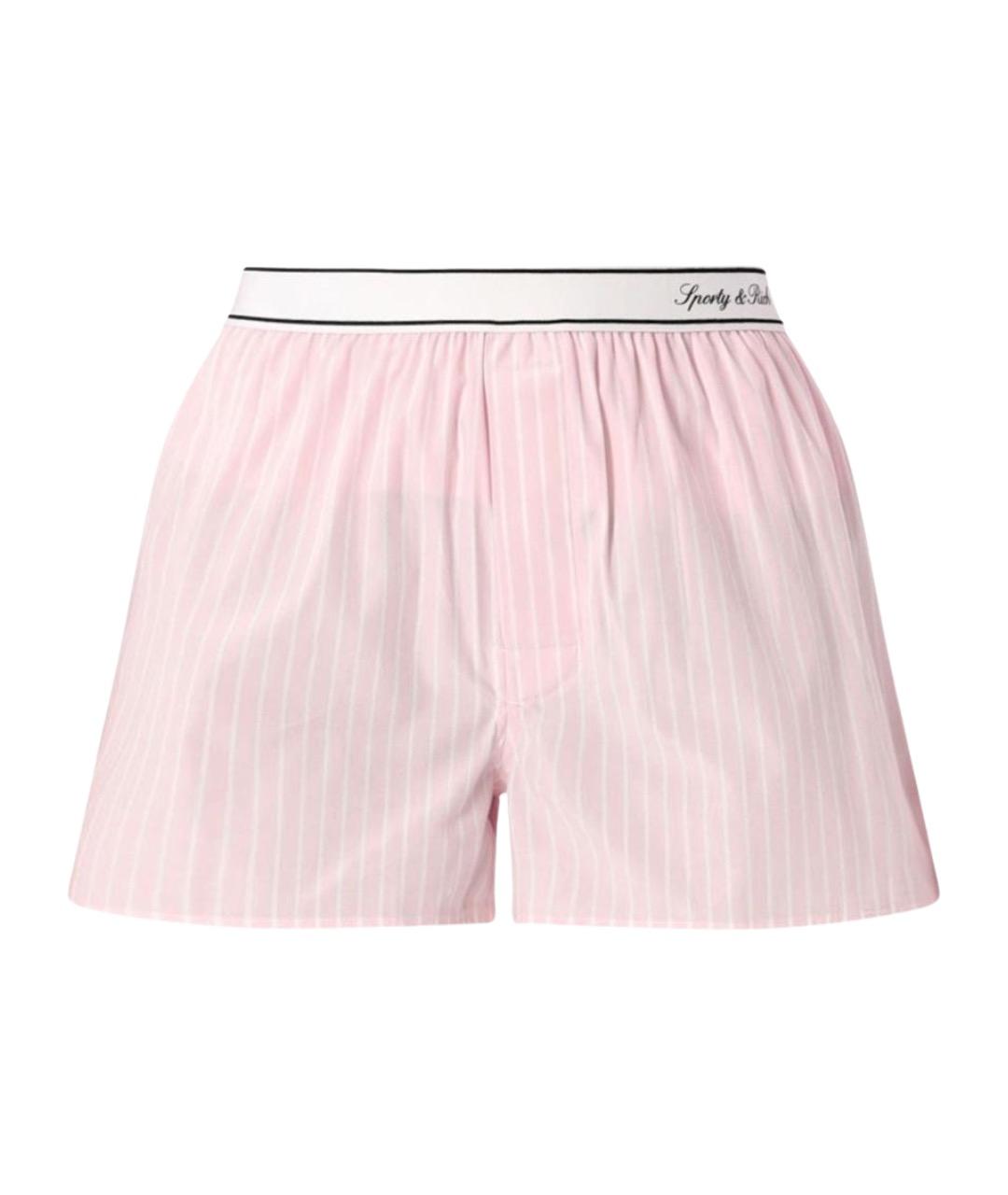 SPORTY AND RICH Розовые хлопковые шорты, фото 1