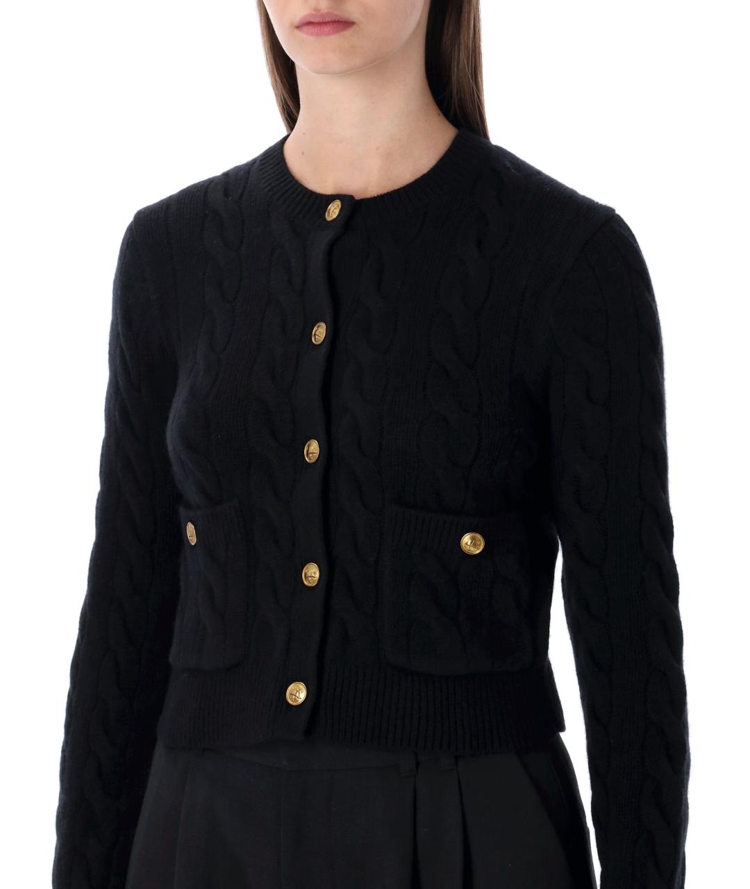 POLO RALPH LAUREN Черный шерстяной кардиган, фото 3