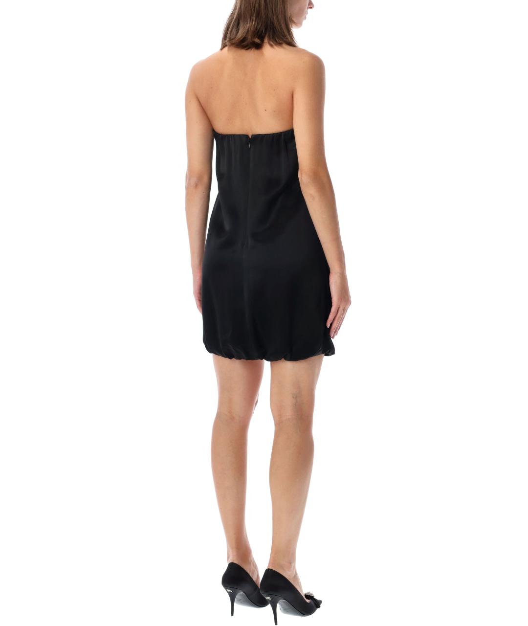7 FOR ALL MANKIND Черное ацетатное платье, фото 6