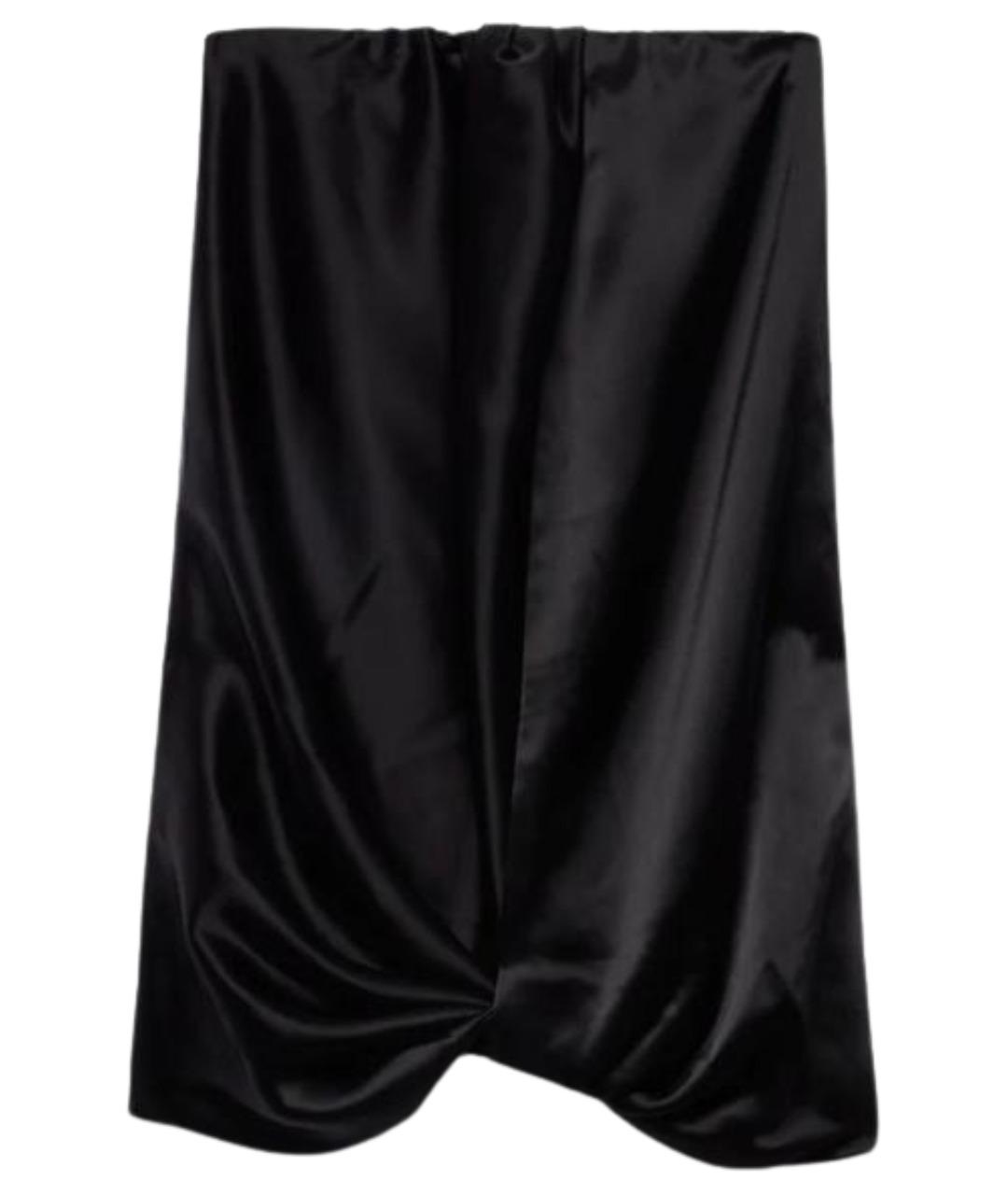 7 FOR ALL MANKIND Черное ацетатное платье, фото 1