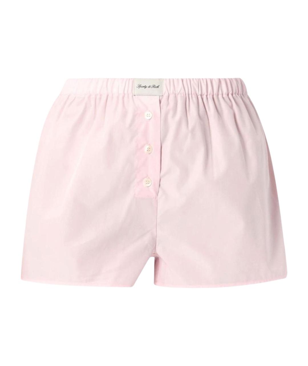 SPORTY AND RICH Розовые хлопковые шорты, фото 1