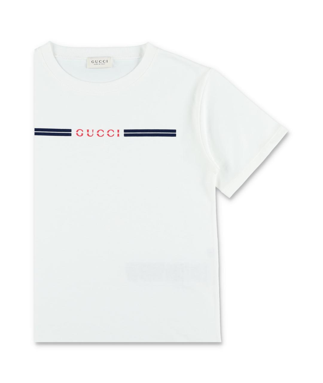 GUCCI Белый хлопковый детская футболка / топ, фото 2