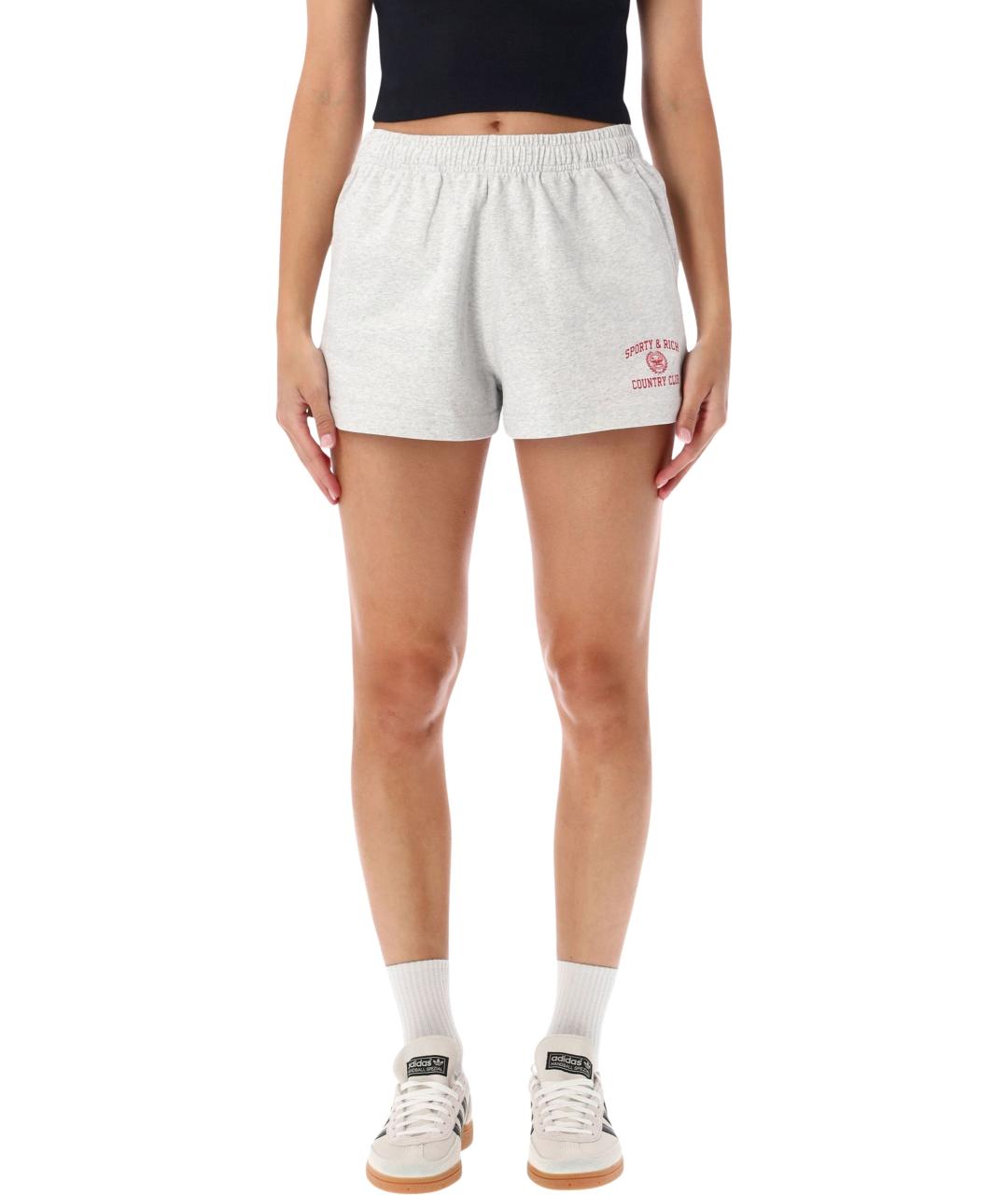 SPORTY AND RICH Серые хлопковые шорты, фото 4