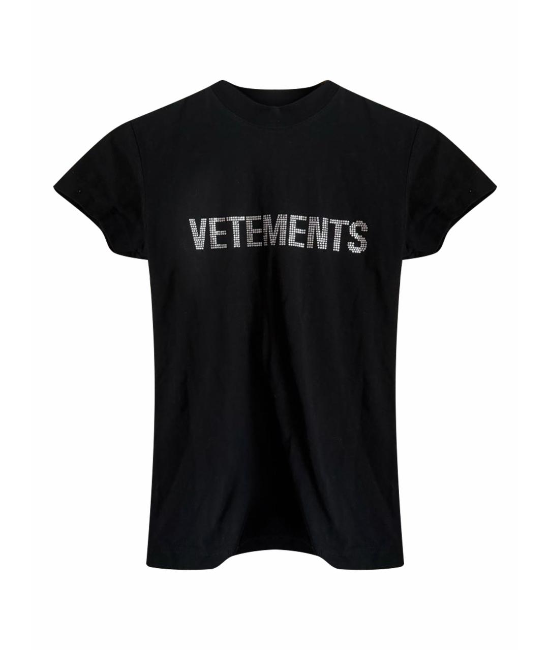 VETEMENTS Черная футболка, фото 1