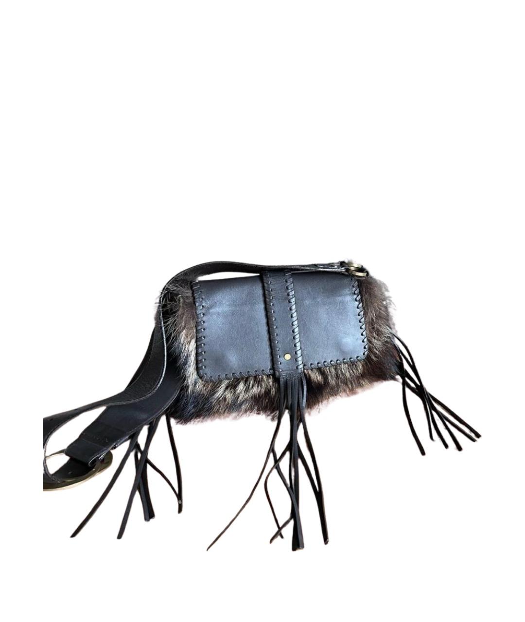 GIVENCHY Коричневая меховая сумка через плечо, фото 1