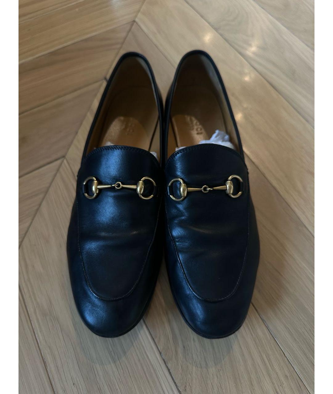 GUCCI Черные кожаные лоферы, фото 2