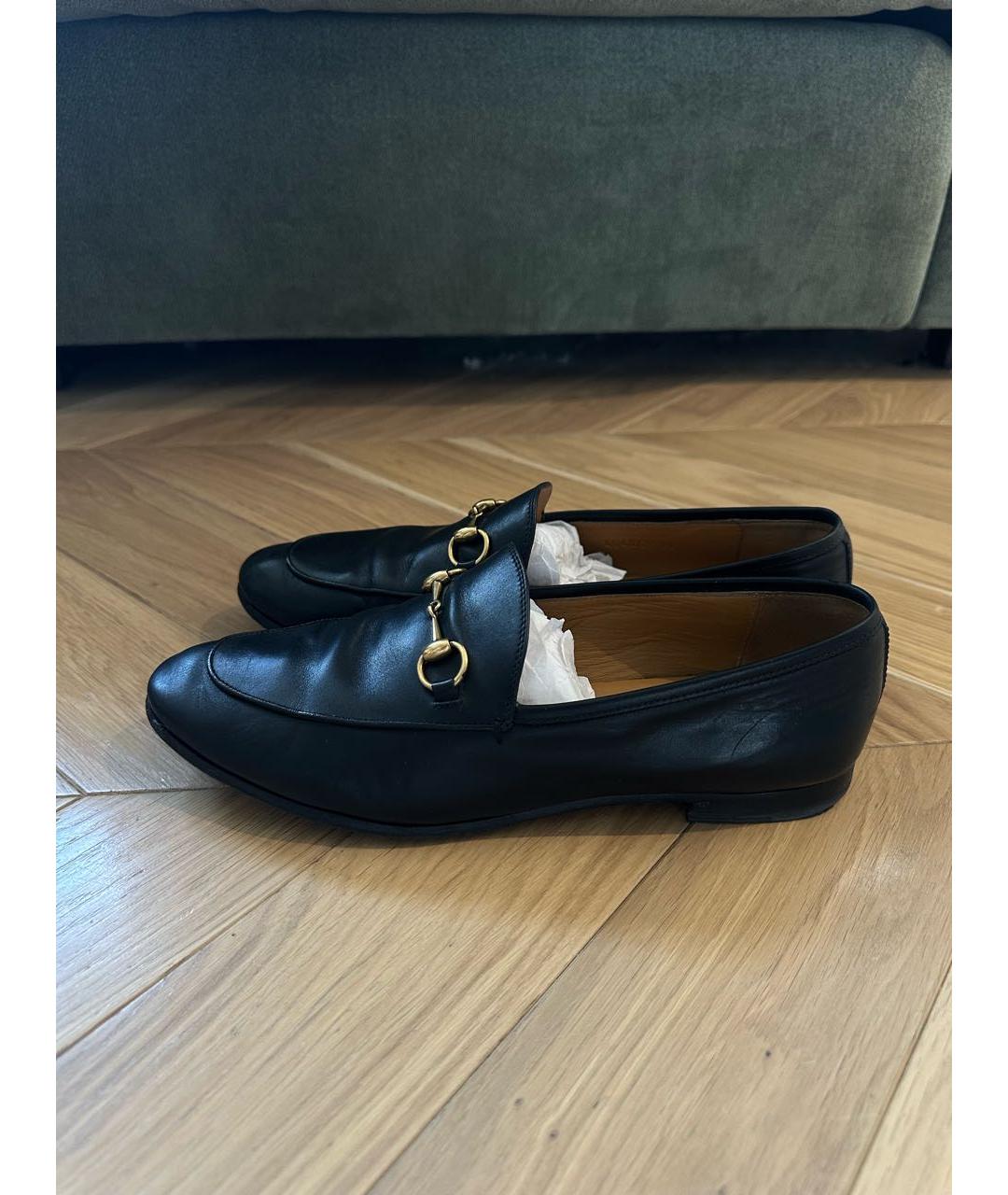 GUCCI Черные кожаные лоферы, фото 6