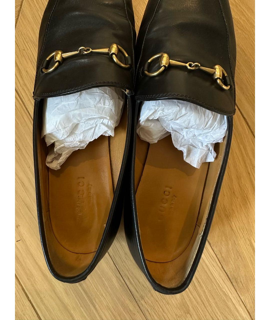GUCCI Черные кожаные лоферы, фото 5