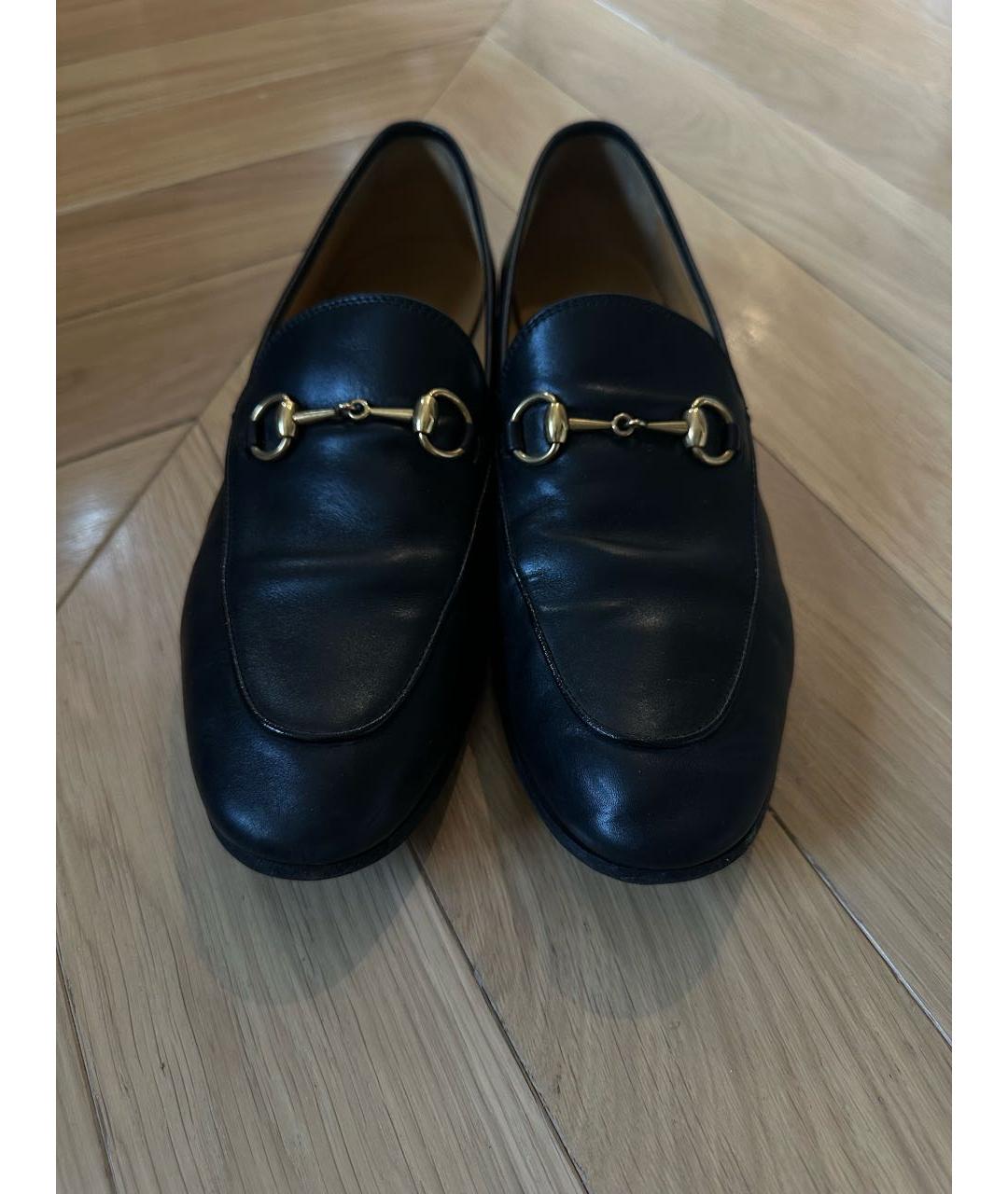 GUCCI Черные кожаные лоферы, фото 3