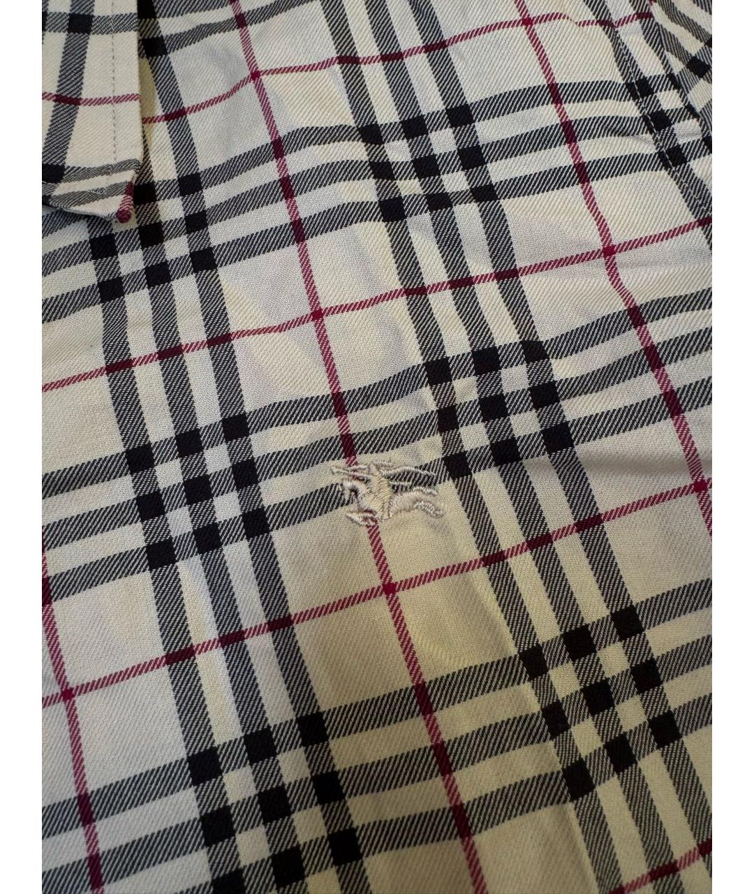 BURBERRY Бежевая хлопковая рубашка, фото 4