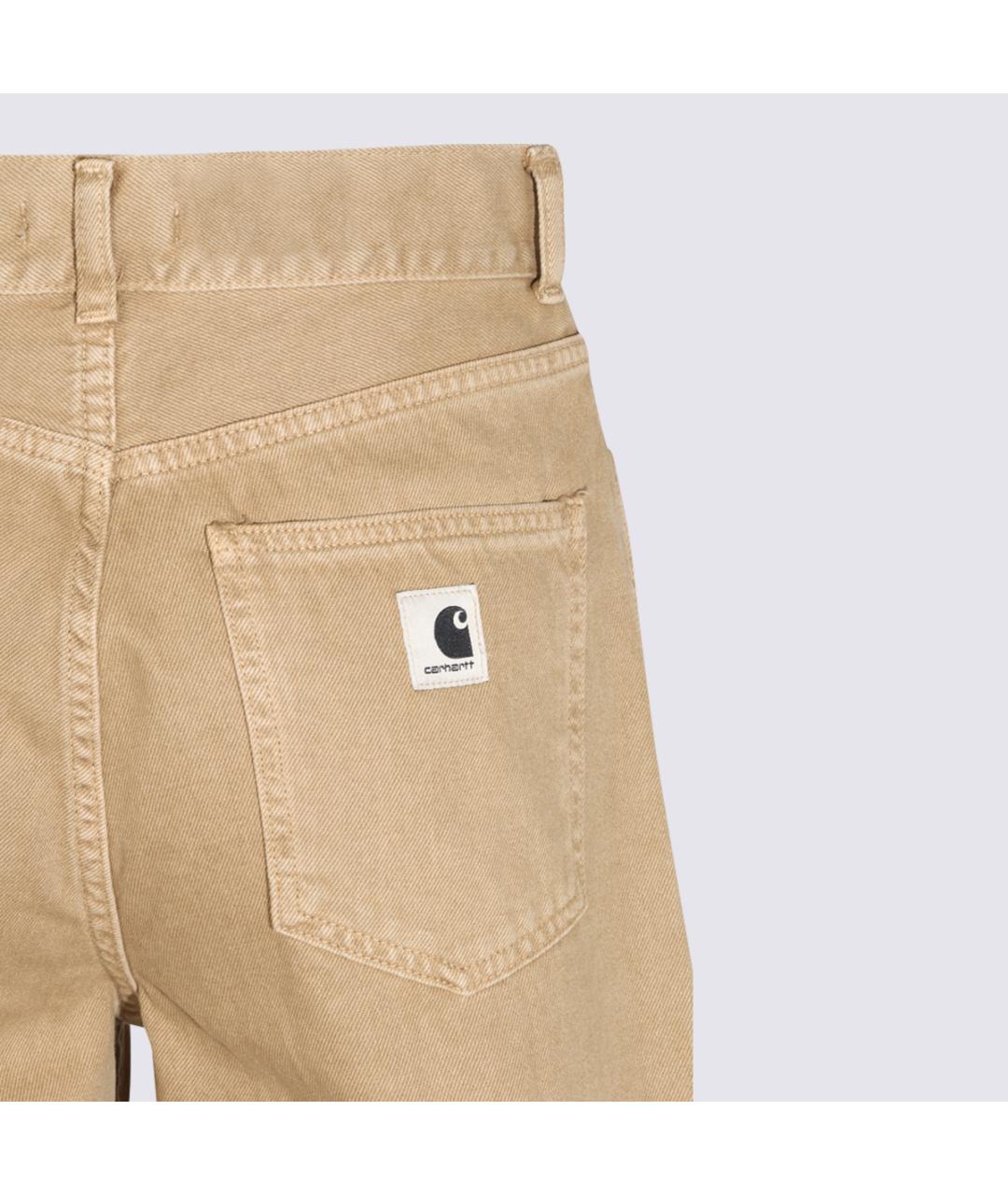 CARHARTT WIP Коричневые хлопковые прямые джинсы, фото 4