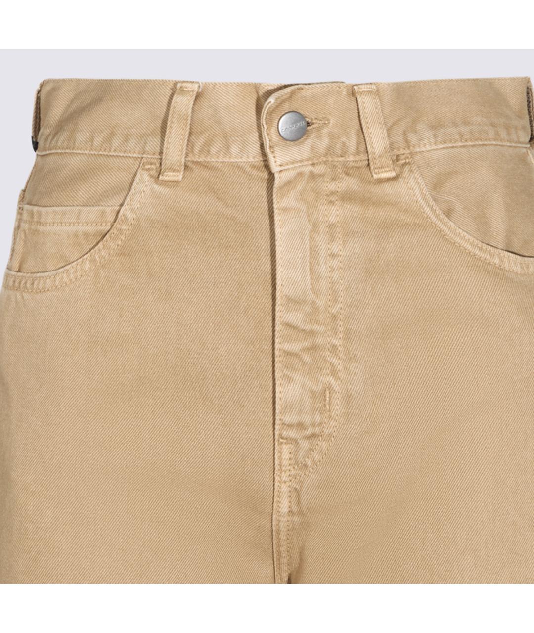 CARHARTT WIP Коричневые хлопковые прямые джинсы, фото 3