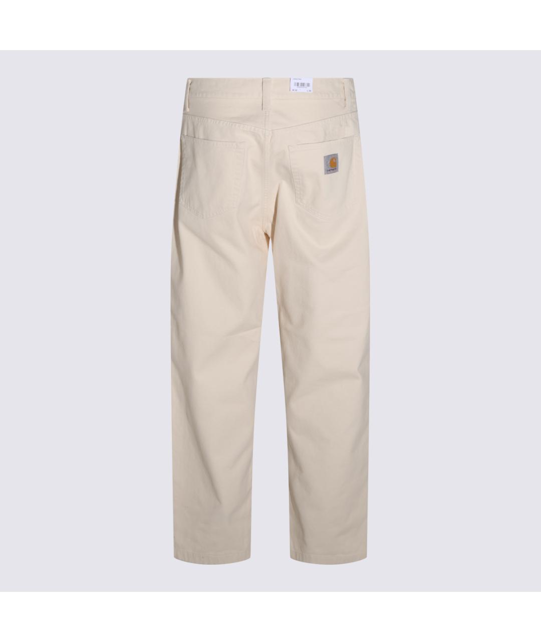 CARHARTT WIP Бежевые хлопковые повседневные брюки, фото 2