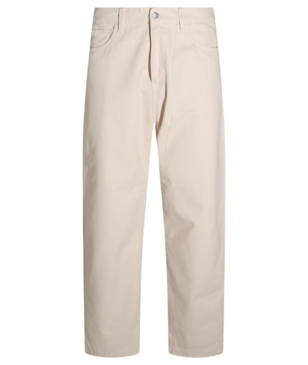 CARHARTT WIP Бежевые хлопковые повседневные брюки, фото 1