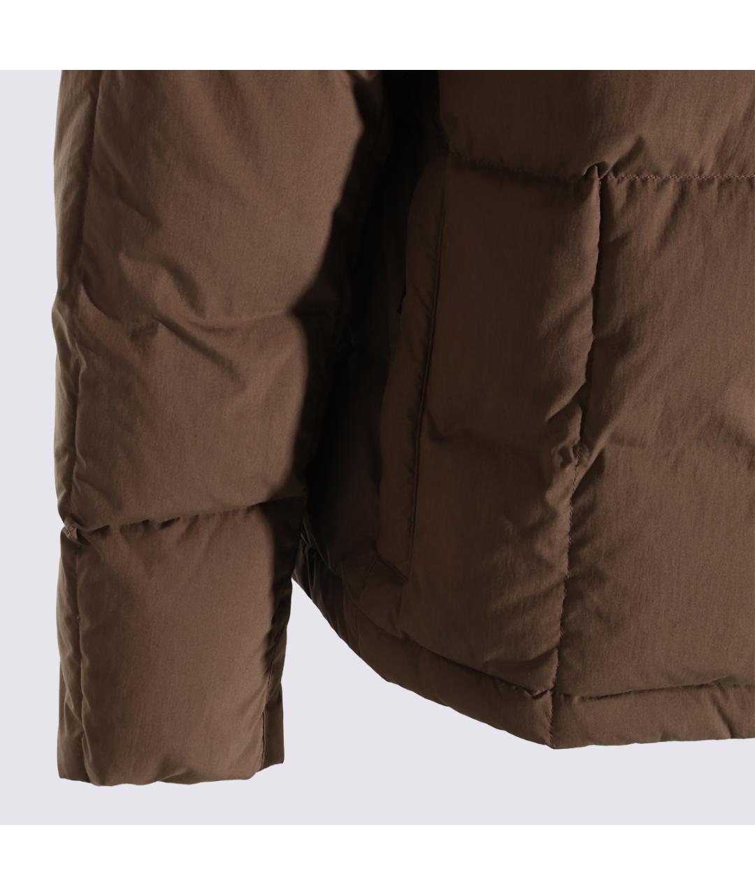 STONE ISLAND Коричневый хлопковый пуховик, фото 4