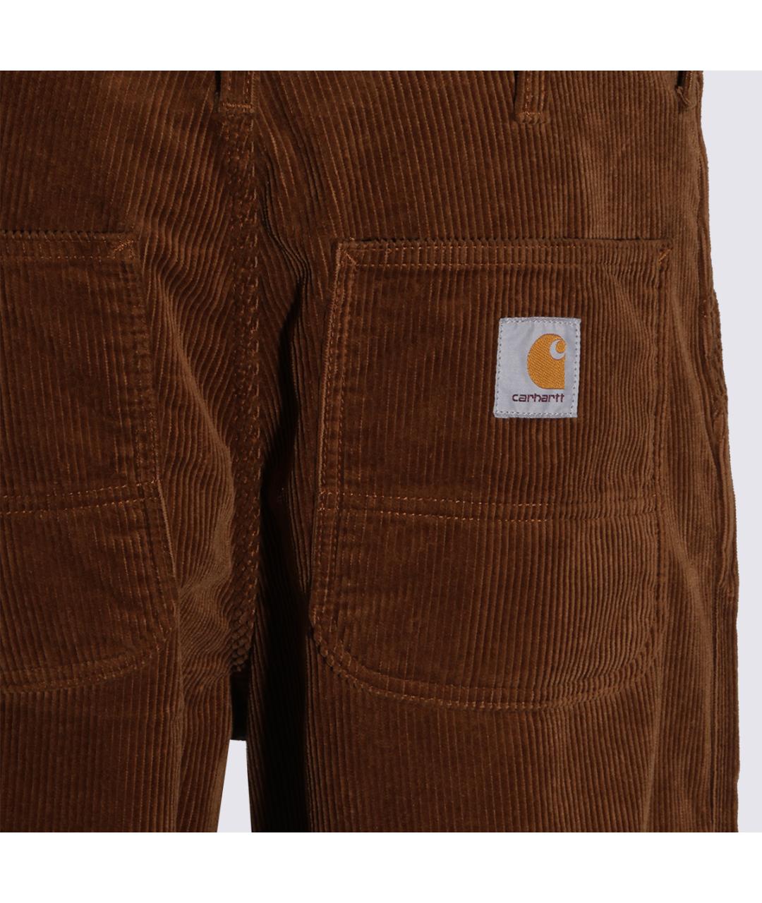 CARHARTT WIP Коричневые хлопковые повседневные брюки, фото 4