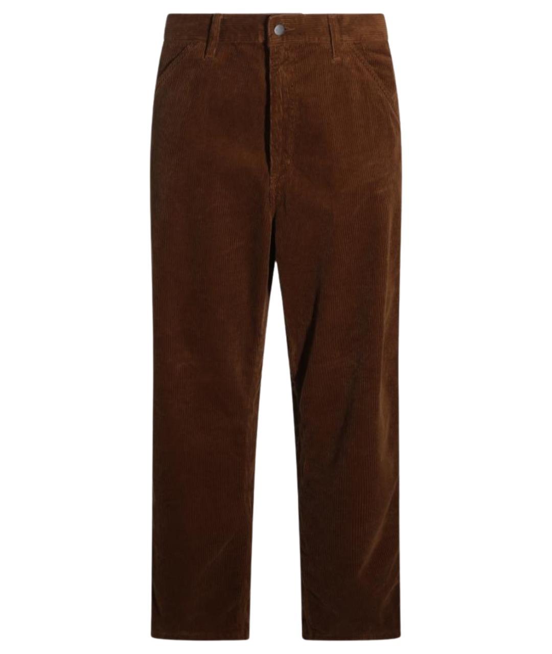 CARHARTT WIP Коричневые хлопковые повседневные брюки, фото 1