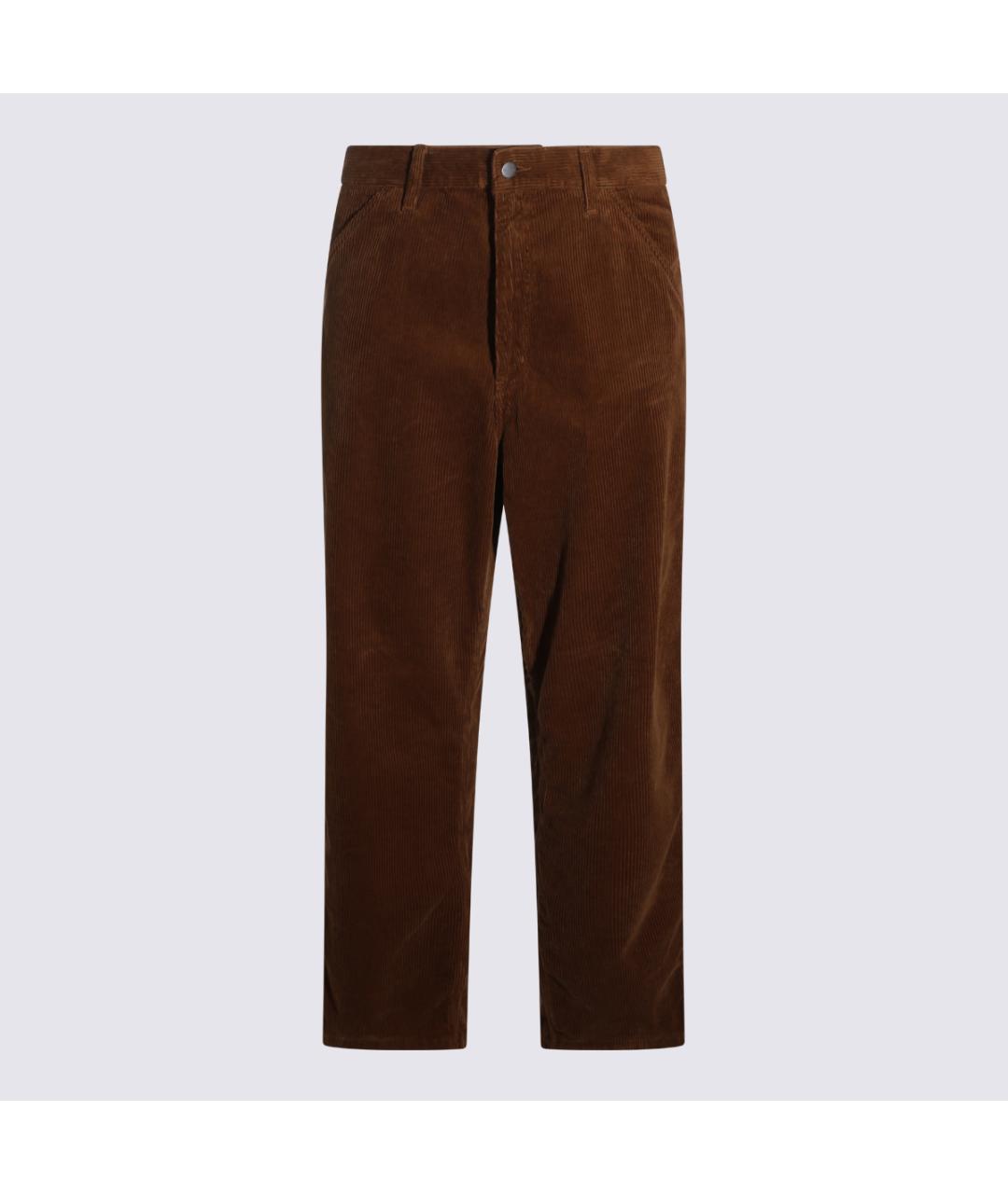 CARHARTT WIP Коричневые хлопковые повседневные брюки, фото 5