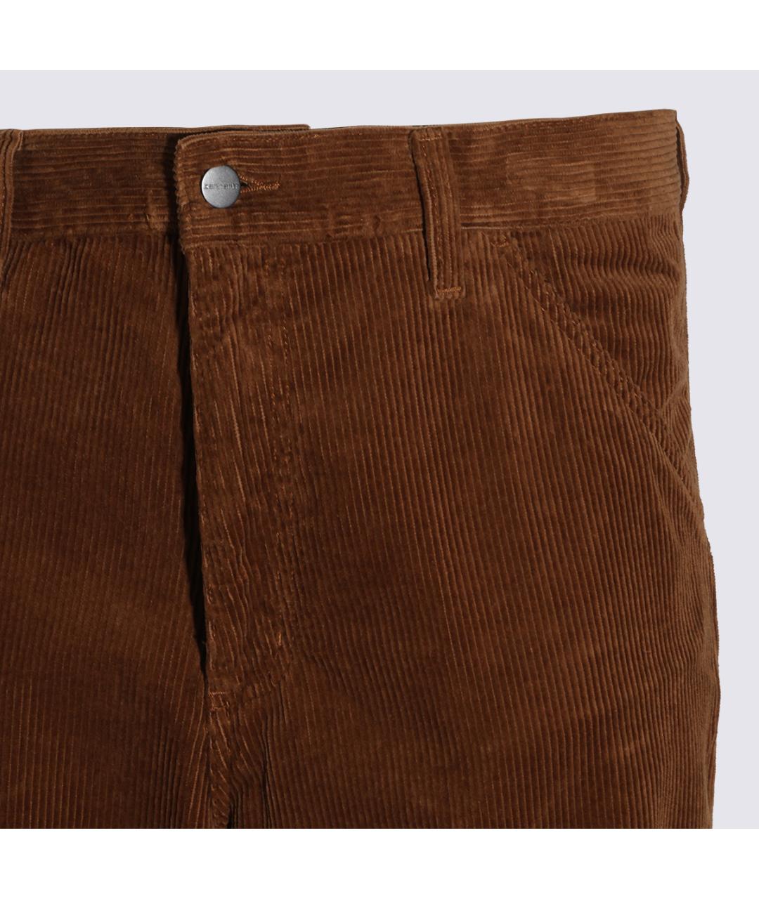 CARHARTT WIP Коричневые хлопковые повседневные брюки, фото 3